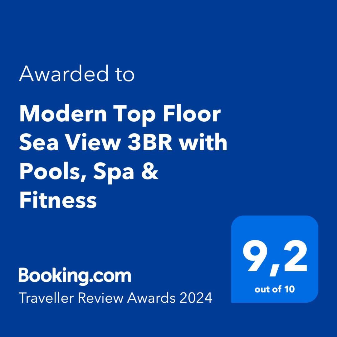 Modern Top Floor Sea View 3Br With Pools, Spa & Fitness Bečići Exterior photo